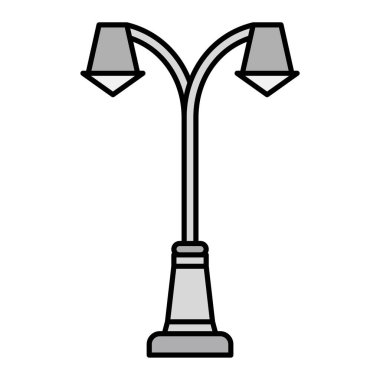 Sokak lambası. Web simgesi vektör illüstrasyonu 