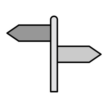 İşaret levhası Web simgesi basit illüstrasyon