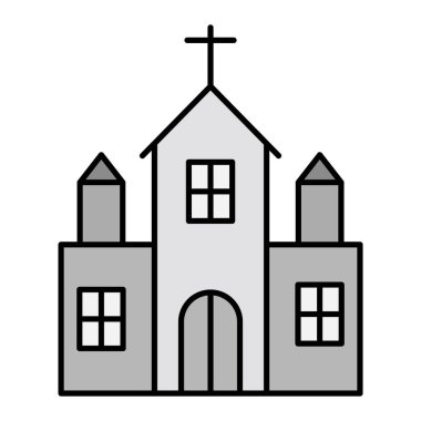 Kilise ikonu. Web için özet çizimi