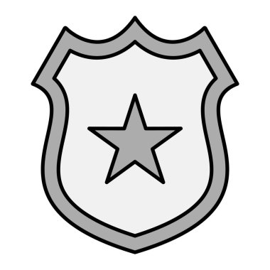 Polis rozeti simgesi, vektör illüstrasyonu