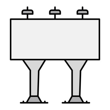 reklam panosu simgesi. Web için tabela vektör simgelerinin özet çizimi