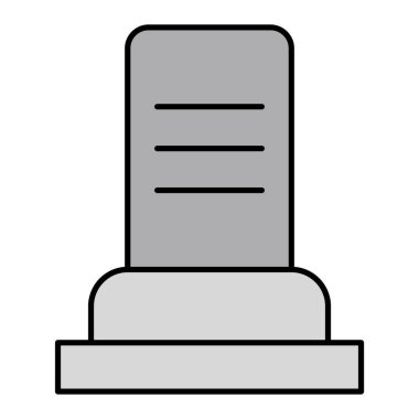 mezar modern simge vektör illüstrasyonu