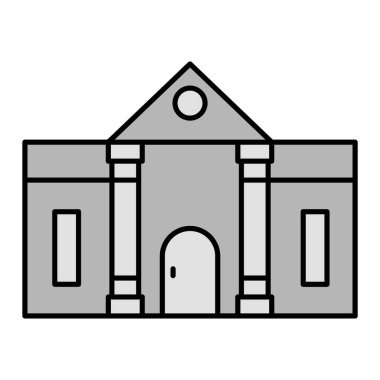 Müze modern ikon vektör illüstrasyonu