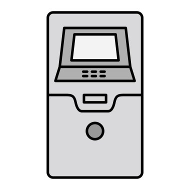  Atm Machine modern simge vektör çizimi