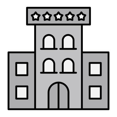 Otel modern simge vektör illüstrasyonu