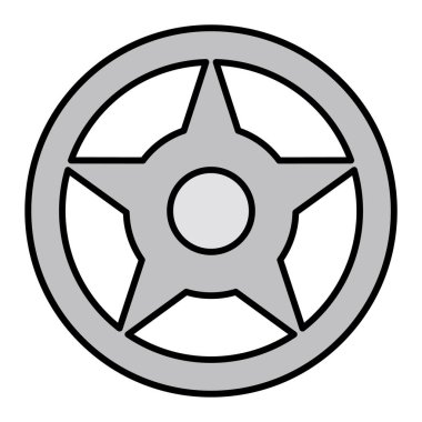 Tekerlekli modern simge vektör çizimi