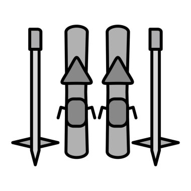 Kayak modern simge vektör illüstrasyonu