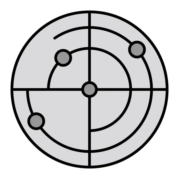 Radar Web Icon Design Semplice — Vettoriale Stock