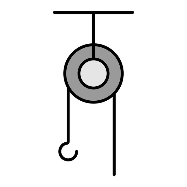 Vector Illustration Pulley Icon — Vettoriale Stock