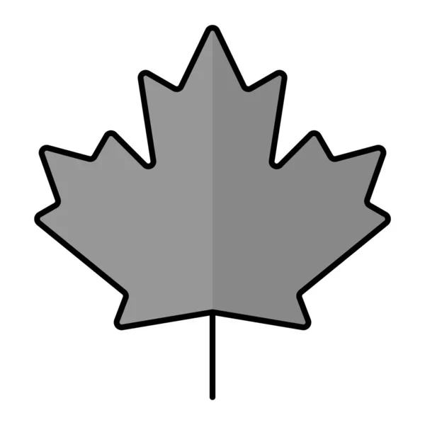 Maple Leaf Icon Outline Illustration Canada Vector Symbol Stock Web — Vector de stock