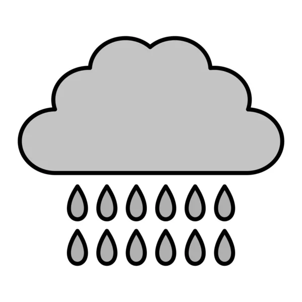 Rain Clouds Icon Vector Illustration Design — Stock Vector