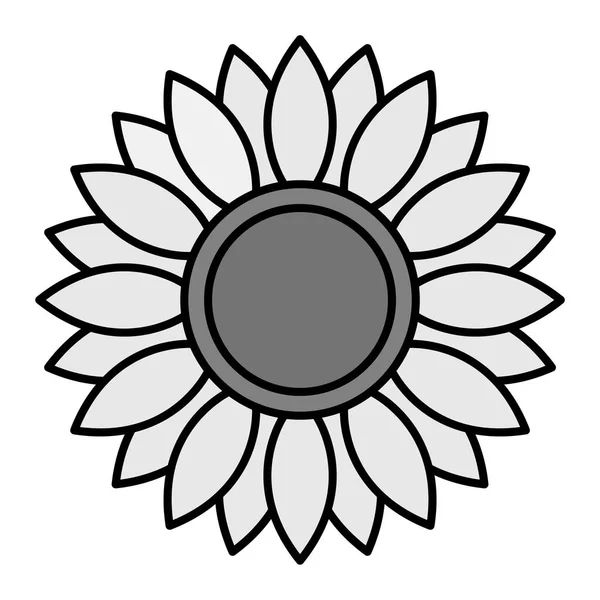 花のアイコン Web用ひまわりベクトルのアイコンの概略図 — ストックベクタ