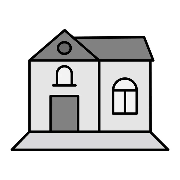 House Building Icon Outline Illustration Home Vector Fill Style Icons — ストックベクタ