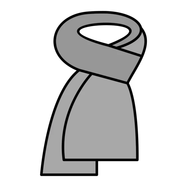 Sjaal Web Icoon Eenvoudige Illustratie — Stockvector