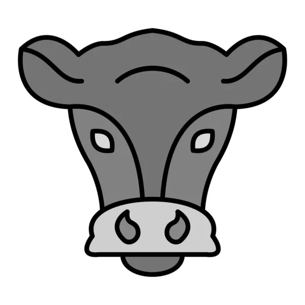 Cow Head Icon Outline Illustration Dog Vector Icons Web — ストックベクタ