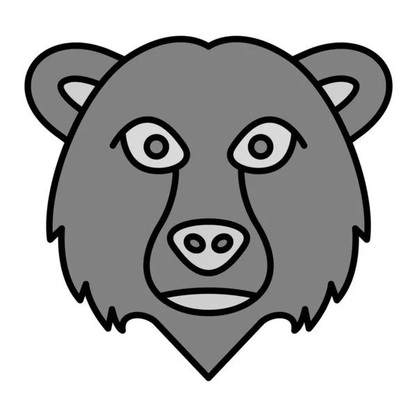Niedźwiedź Web Ikona Prosta Ilustracja — Wektor stockowy