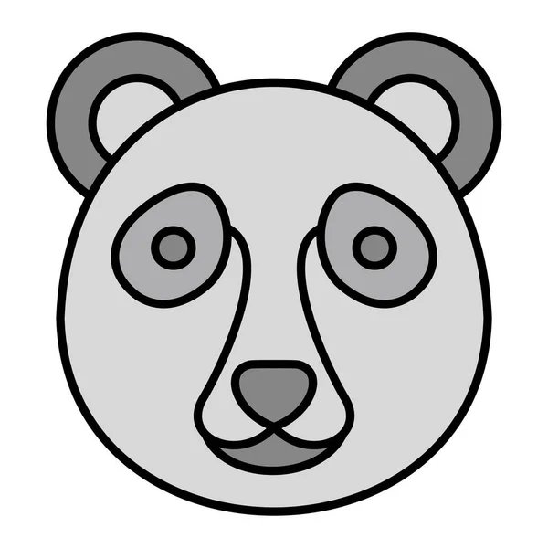 Cute Panda Face Icon Vector Illustration — Archivo Imágenes Vectoriales
