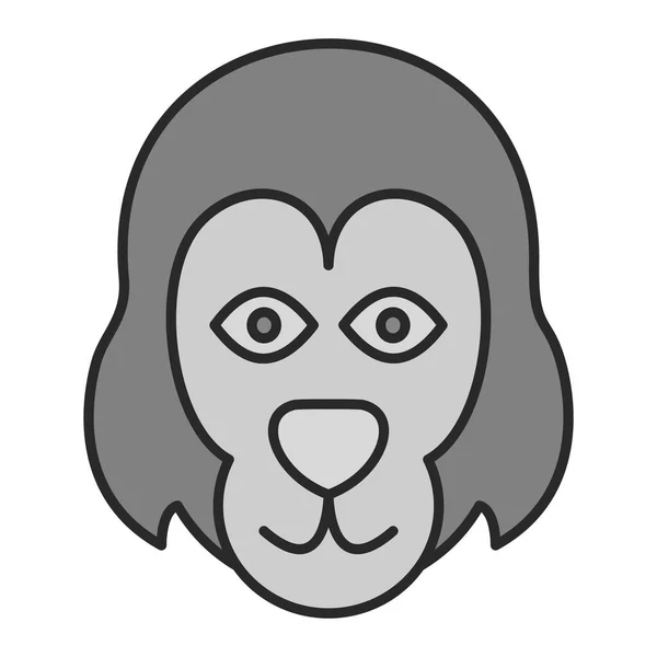 Orangután Icono Web Ilustración Simple — Vector de stock