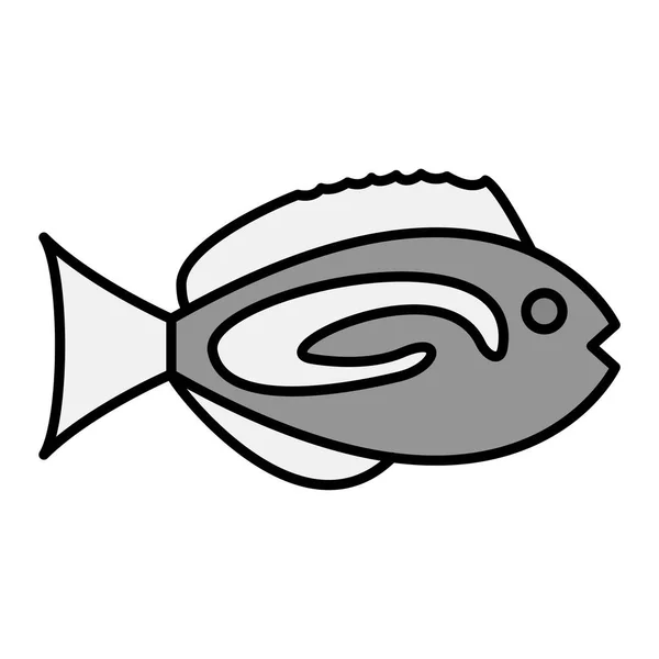 Blue Tang Icono Web Ilustración Simple — Vector de stock