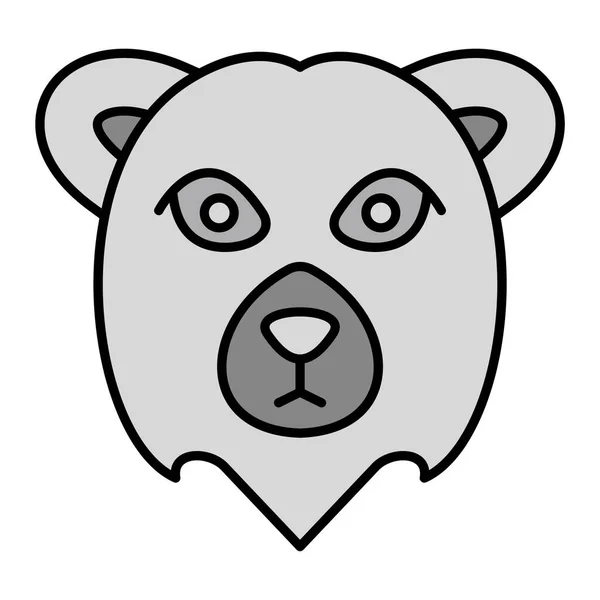 Polar Bear Head Icon Vector Illustration — Archivo Imágenes Vectoriales