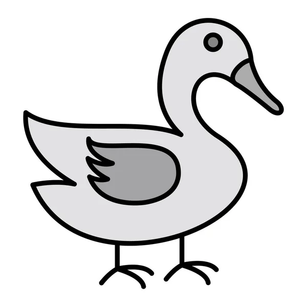 Swan Vector Illustration Web Icon — стоковый вектор