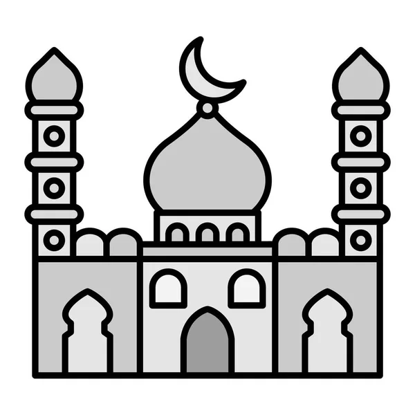 Moschee Web Icon Vektor Illustration — Stockvektor