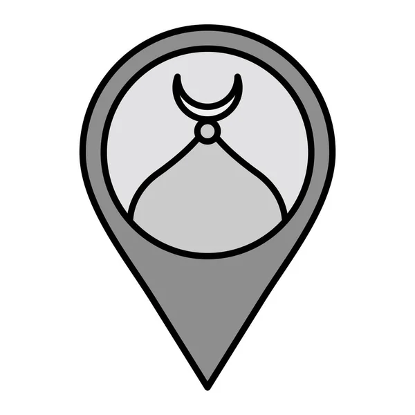 Mosque Location Vector Glyph Flat Icon — Stockový vektor