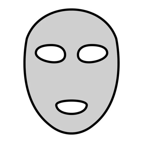Maskensymbol Umrisse Illustration Von Gesichtsvektorsymbolen — Stockvektor