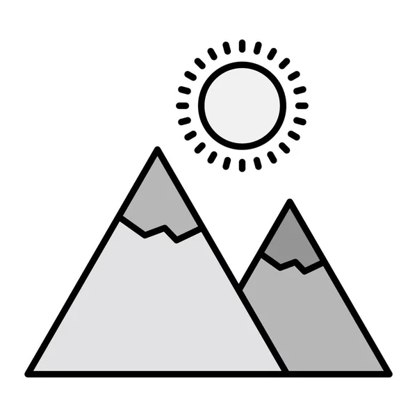 Berge Web Symbol Einfache Illustration — Stockvektor