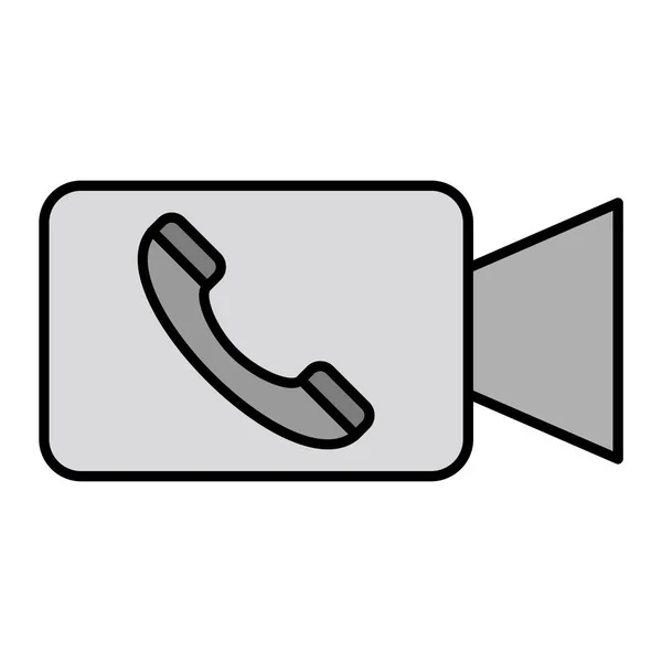 Videotelefonie Symbol Vektor Illustration — Stockvektor