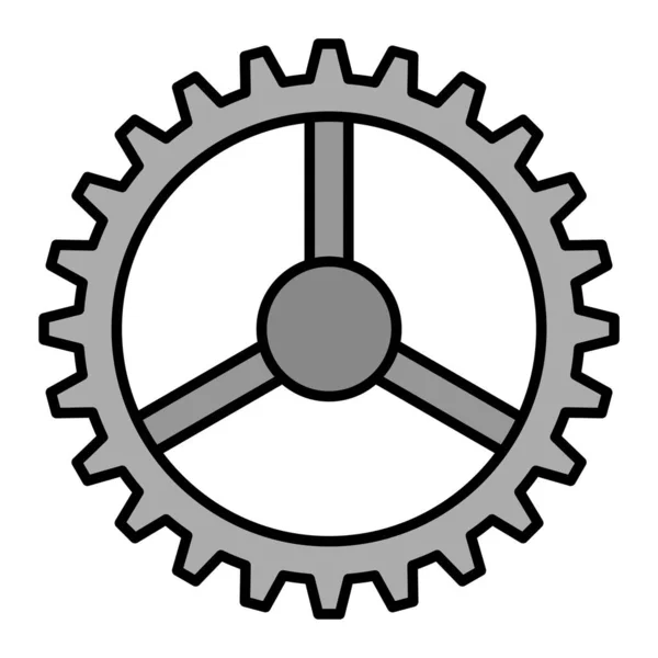 Getriebe Symbol Umriss Illustration Der Zahnradvektorsymbole Für Web — Stockvektor