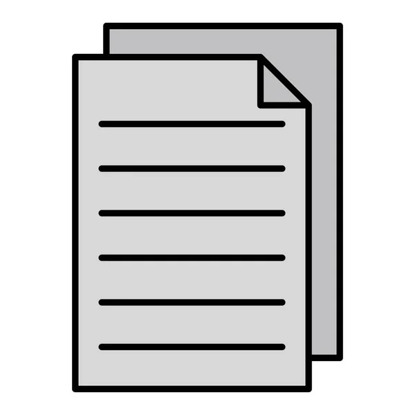 Значок Документа Начерк Ілюстрації Паперових Векторних Піктограм Інтернету — стоковий вектор