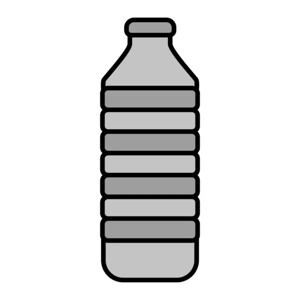 Vector Illustratie Van Enkele Geïsoleerde Plastic Fles Pictogram Witte Achtergrond — Stockvector