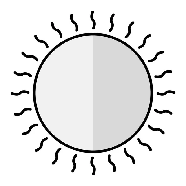 Illustrazione Vettoriale Dell Icona Del Sole — Vettoriale Stock