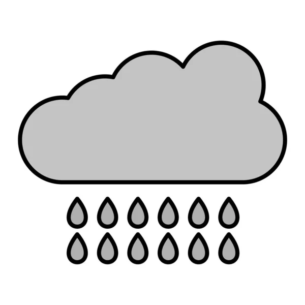 Rain Clouds Icon Outline Illustration Cloud Vector Icons Web — Stock Vector