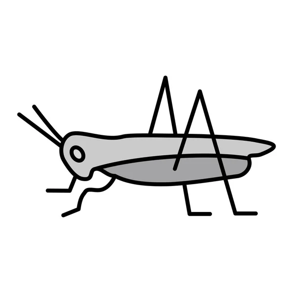 Grasshopper Icono Vector Ilustración — Archivo Imágenes Vectoriales