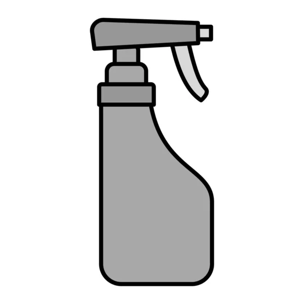 清洁瓶子图标 洗发水喷雾矢量设计的概要说明 在白色背景下隔离 — 图库矢量图片