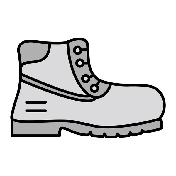 Икона Обуви Контурная Иллюстрация Векторных Значков Ботинок Сети — стоковый вектор