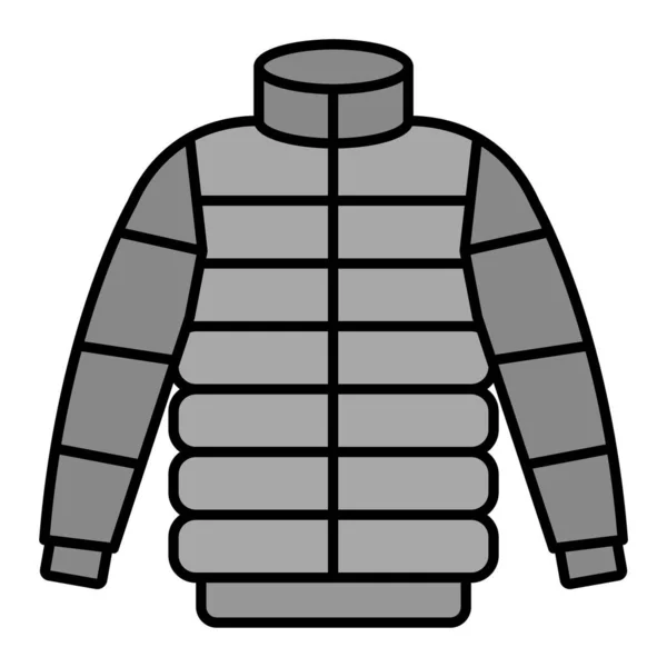Значок Зимней Куртки Векторная Иллюстрация — стоковый вектор