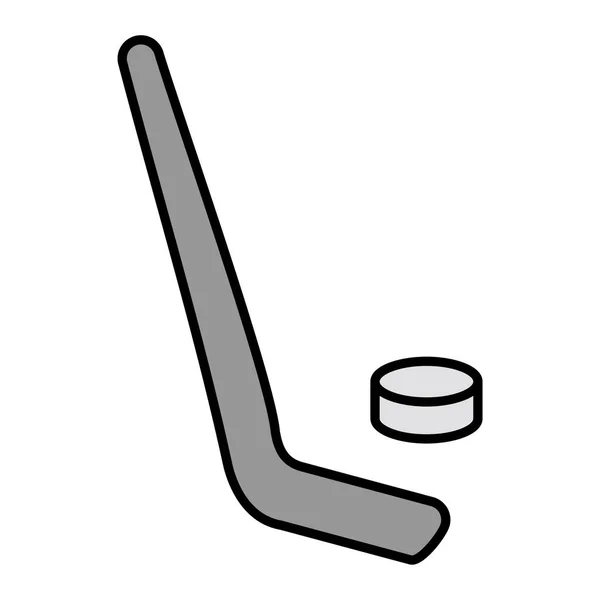 Icono Hockey Vector Ilustración — Archivo Imágenes Vectoriales