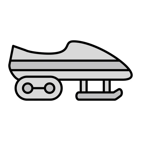 Motoslitta Icona Web Semplice Illustrazione — Vettoriale Stock