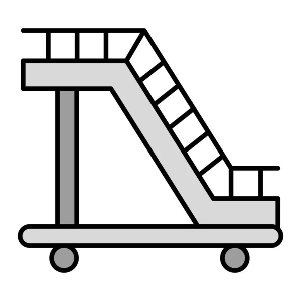 Aircraft Stairs Web Icon Vector Illustration — Stockový vektor