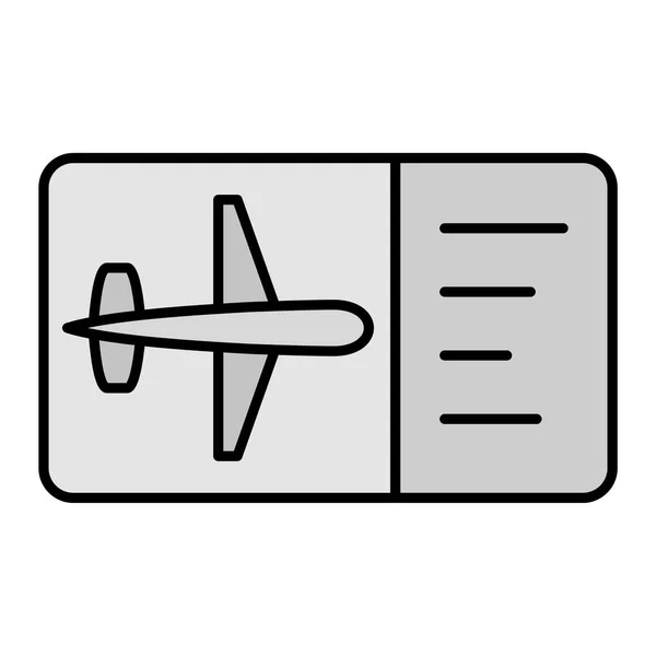 Uçak Biletleri Ikon Vektör Illüstrasyonu — Stok Vektör