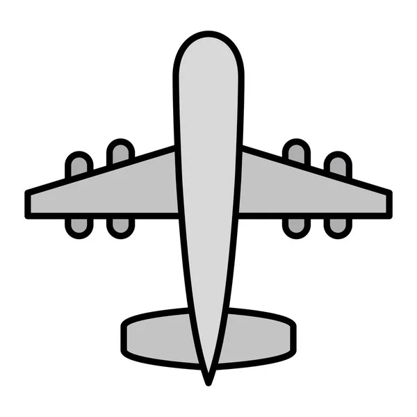 Uçak Ikonu Vektör Illüstrasyonu — Stok Vektör