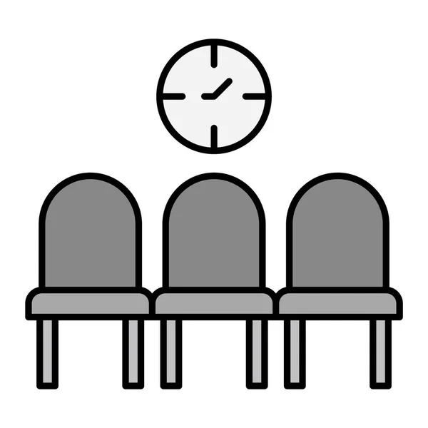 Waiting Room Web Icon Simple Illustration — Vector de stock