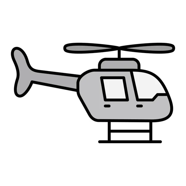 Helicóptero Icono Vector Ilustración — Archivo Imágenes Vectoriales