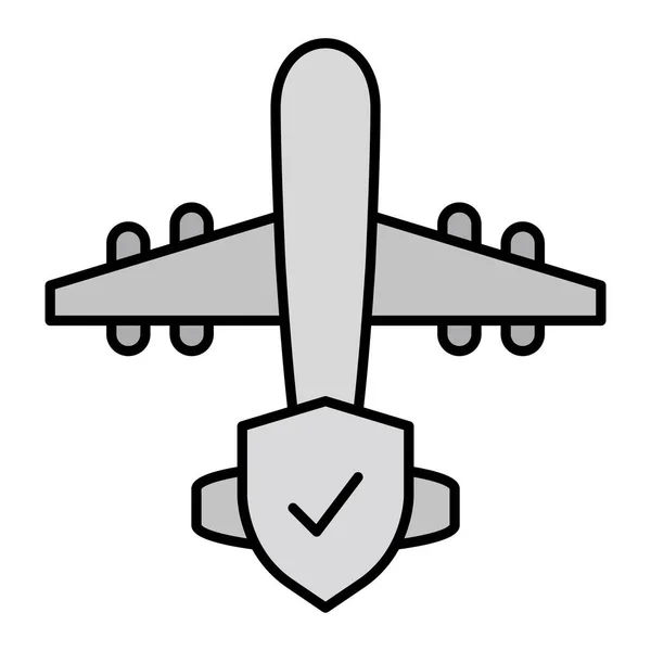 Icona Web Aeroplano Semplice Illustrazione — Vettoriale Stock