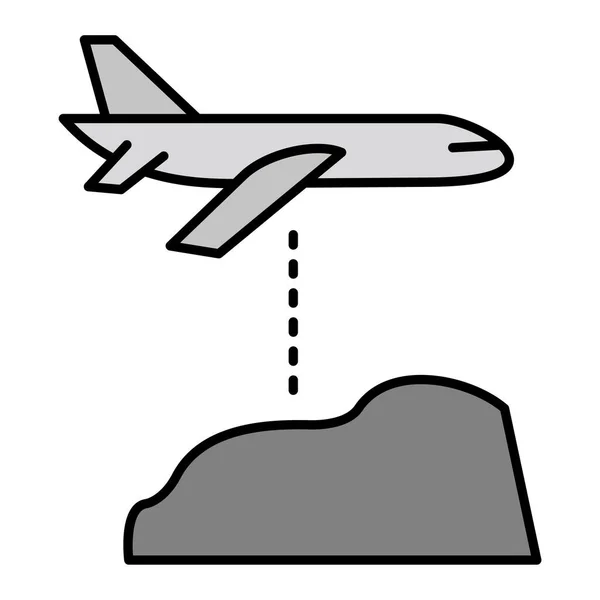 Icono Avión Vector Ilustración — Archivo Imágenes Vectoriales