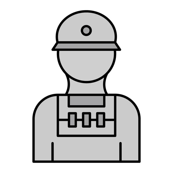 Icono Soldado Diseño Vectorial Ilustración — Vector de stock