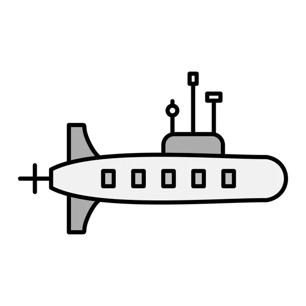 Ilustração Vetor Ícone Submarino —  Vetores de Stock